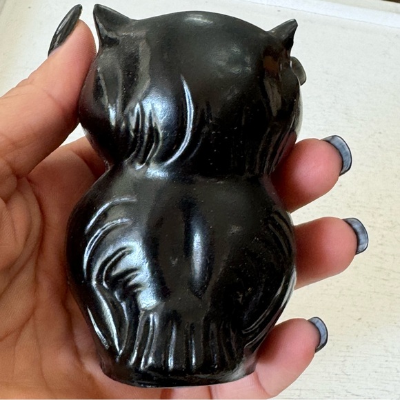 Handmade Crafted from Coal Owl Vintage Figurine Vintage - Picture 6 of 13